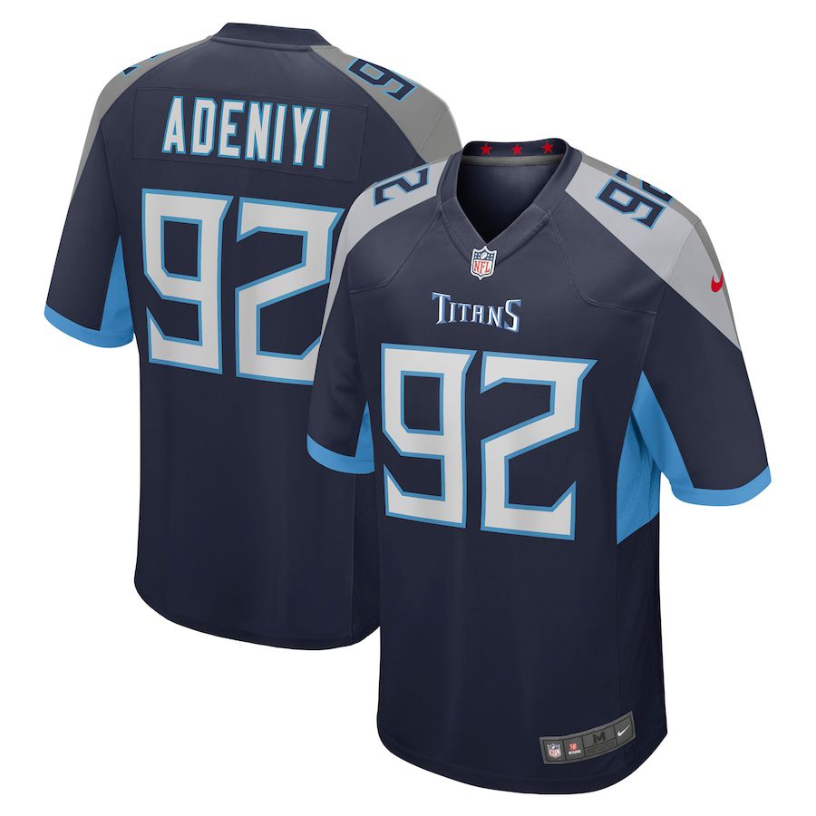 Men Tennessee Titans #92 Ola Adeniyi Nike Navy Game NFL Jersey